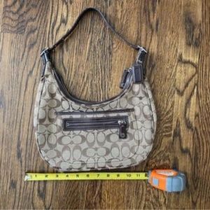 Brown and tan Coach purse